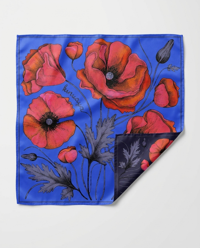 Seidenweiches Tuch - Fleurs Sauvages