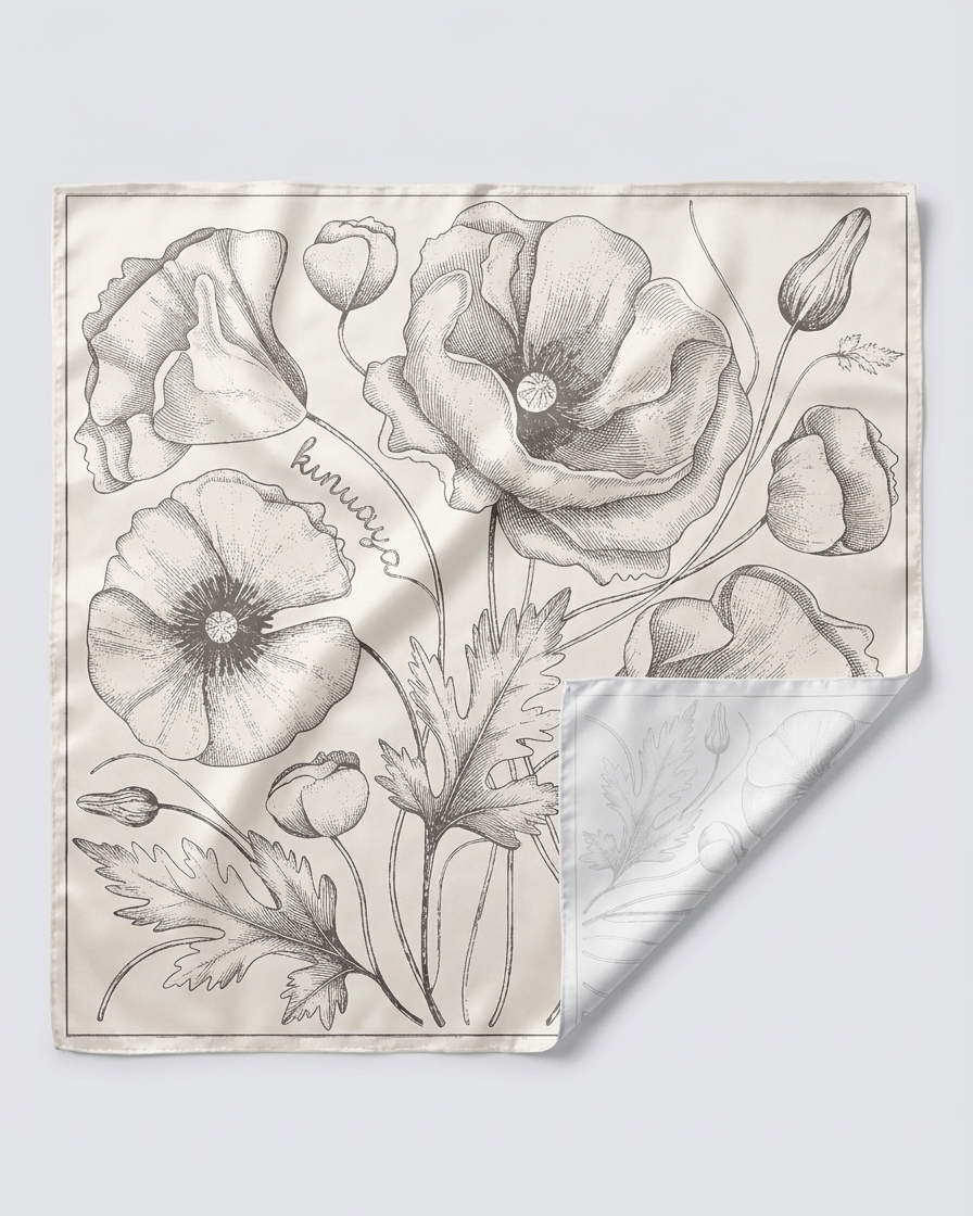 Seidenweiches Tuch - Fleurs Sauvages