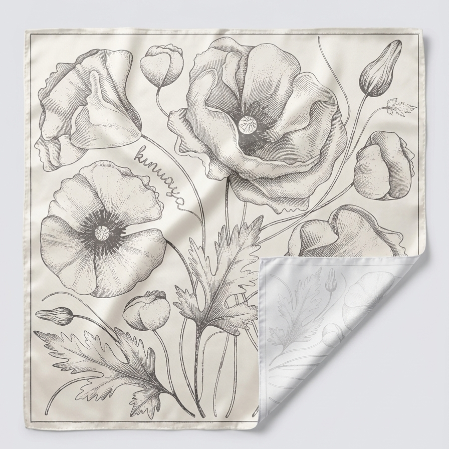 Seidenweiches Tuch - Fleurs Sauvages