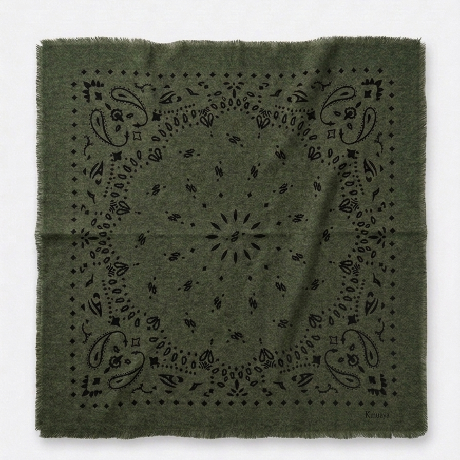 Cashmere Scarf - Army Green