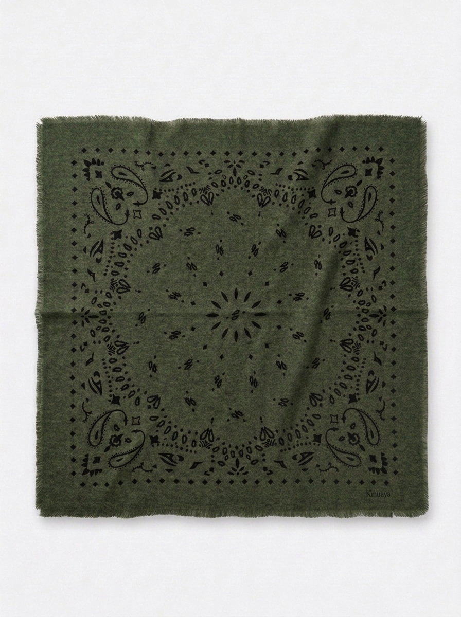 Cashmere Scarf - Army Green