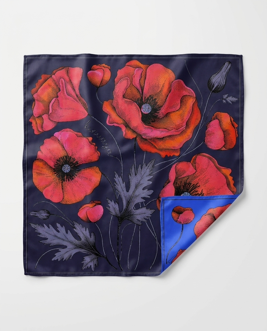 Seidenweiches Tuch - Fleurs Sauvages