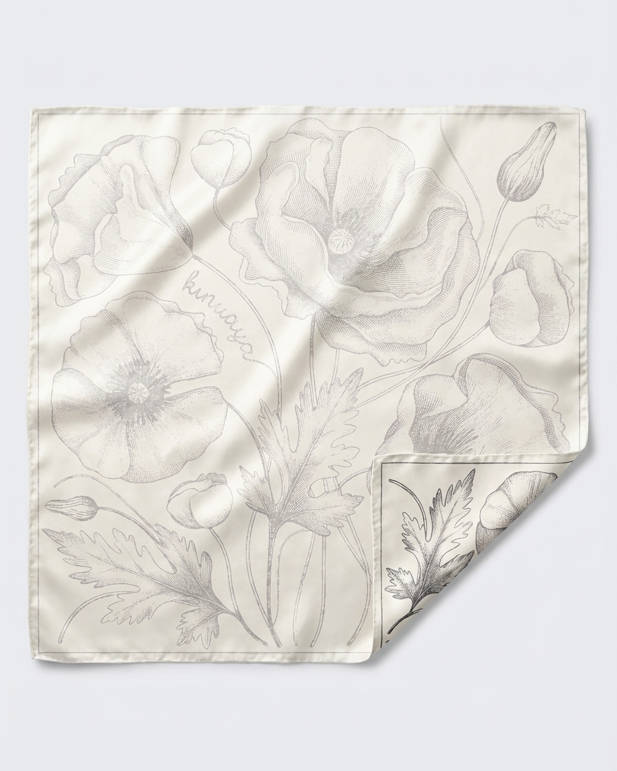 Seidenweiches Tuch - Fleurs Sauvages