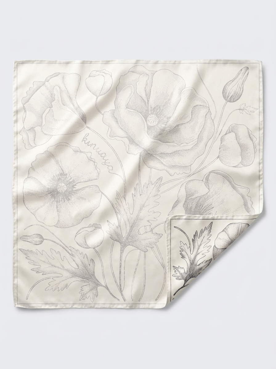 Seidenweiches Tuch - Fleurs Sauvages