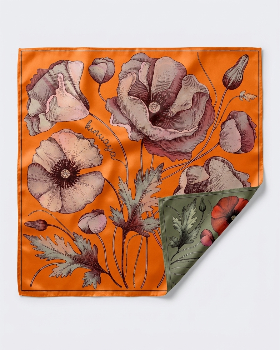 Seidenweiches Tuch - Fleurs Sauvages
