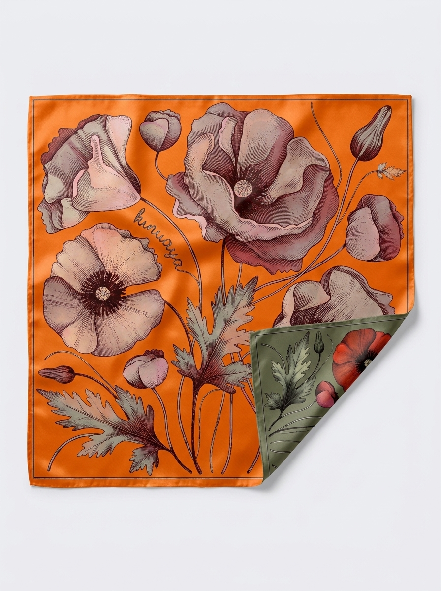 Seidenweiches Tuch - Fleurs Sauvages