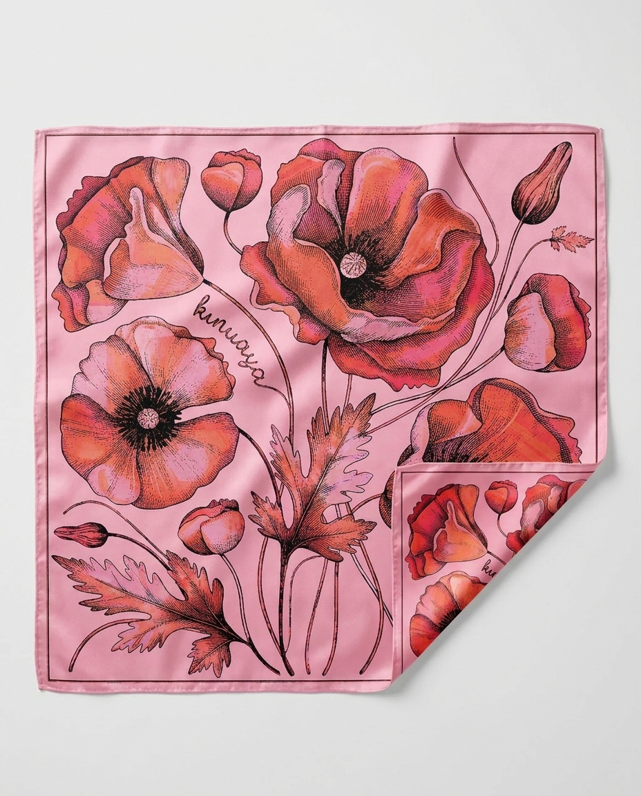 Seidenweiches Tuch - Fleurs Sauvages