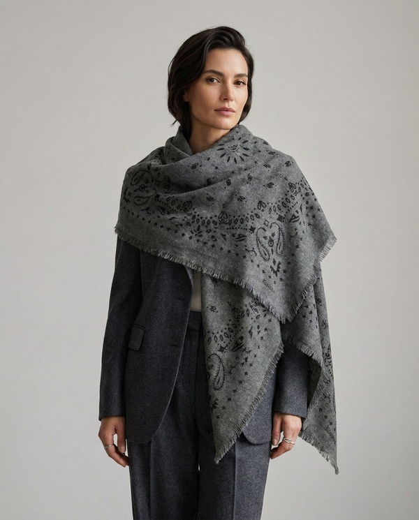 Cashmere Scarf - Grey