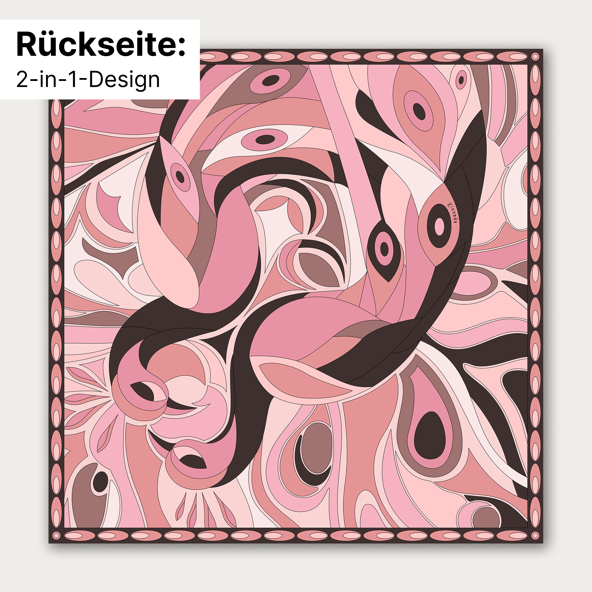 "Plumes d'Été  - Doppelseitig bedrucktes Tuch