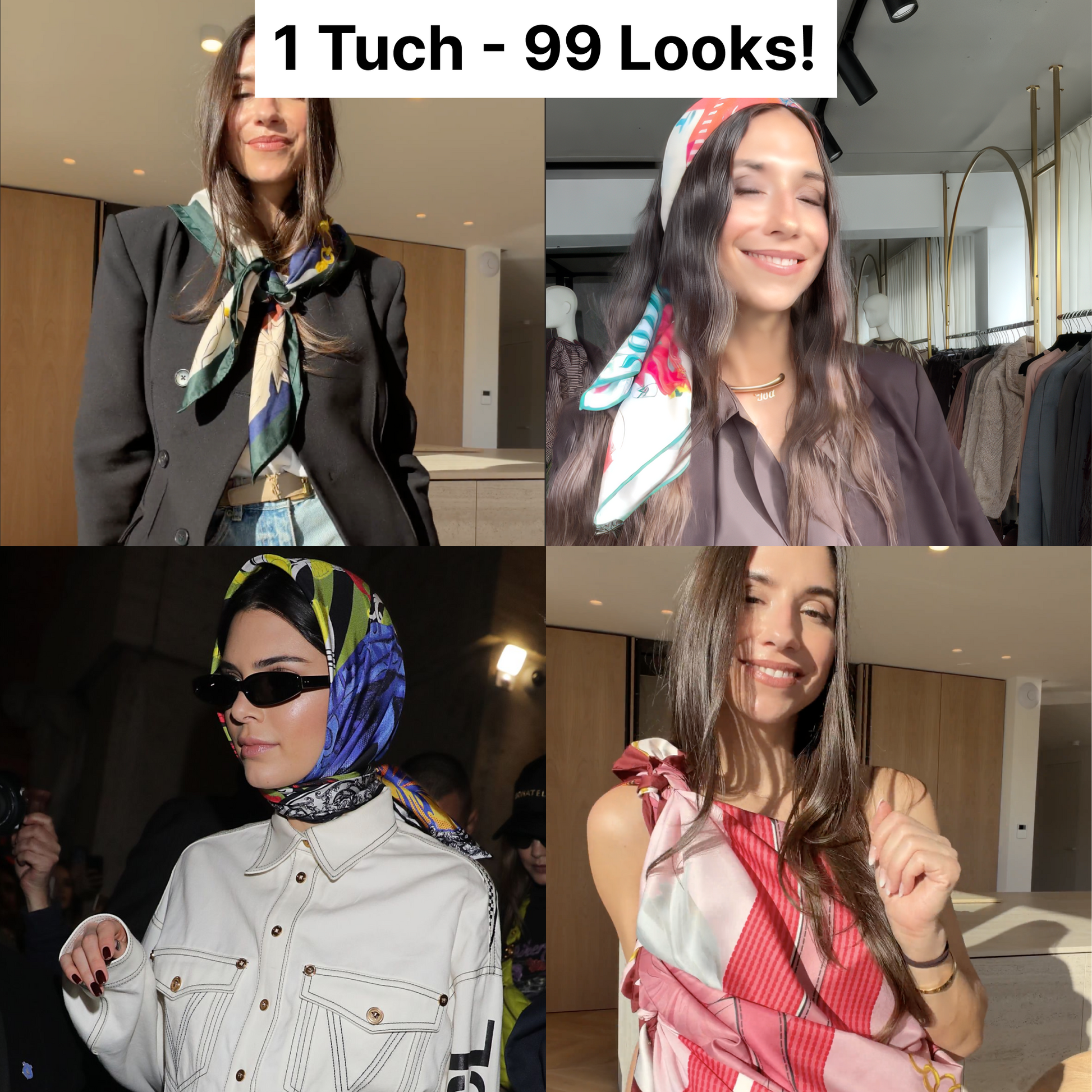 "Fleurs Sauvages" - Doppelseitig bedrucktes Tuch