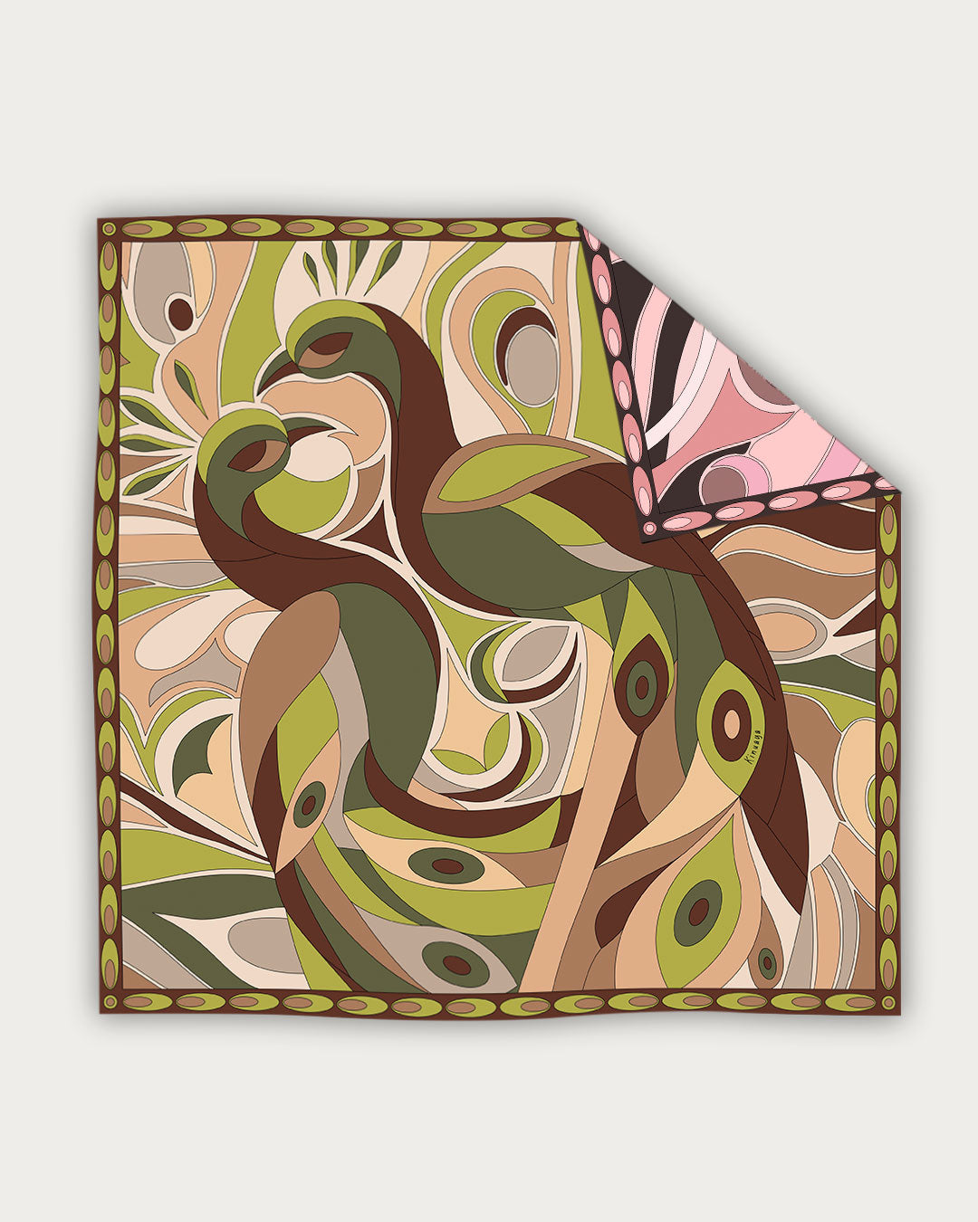 "Plumes d'Été  - Doppelseitig bedrucktes Tuch