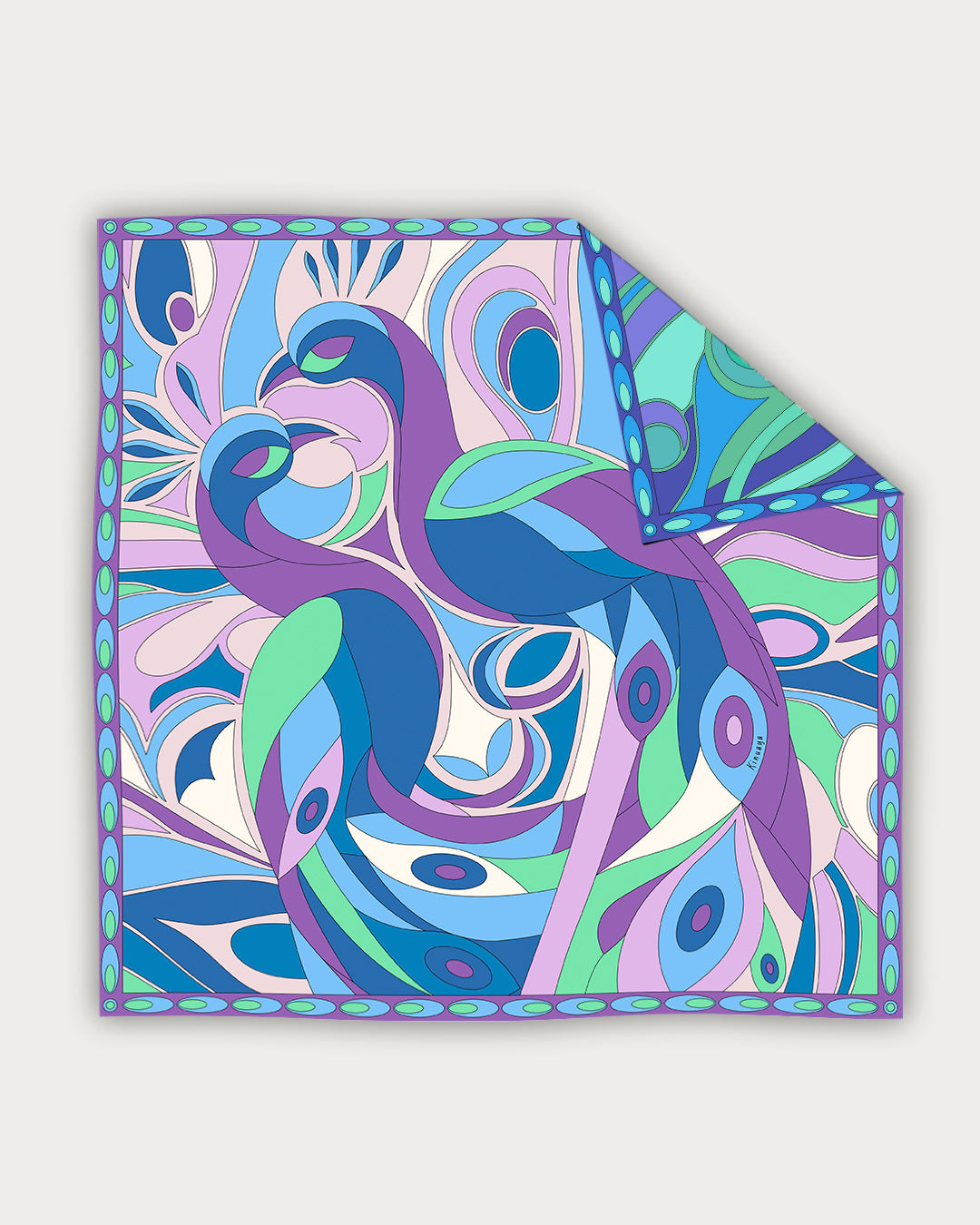 "Plumes d'Été  - Doppelseitig bedrucktes Tuch