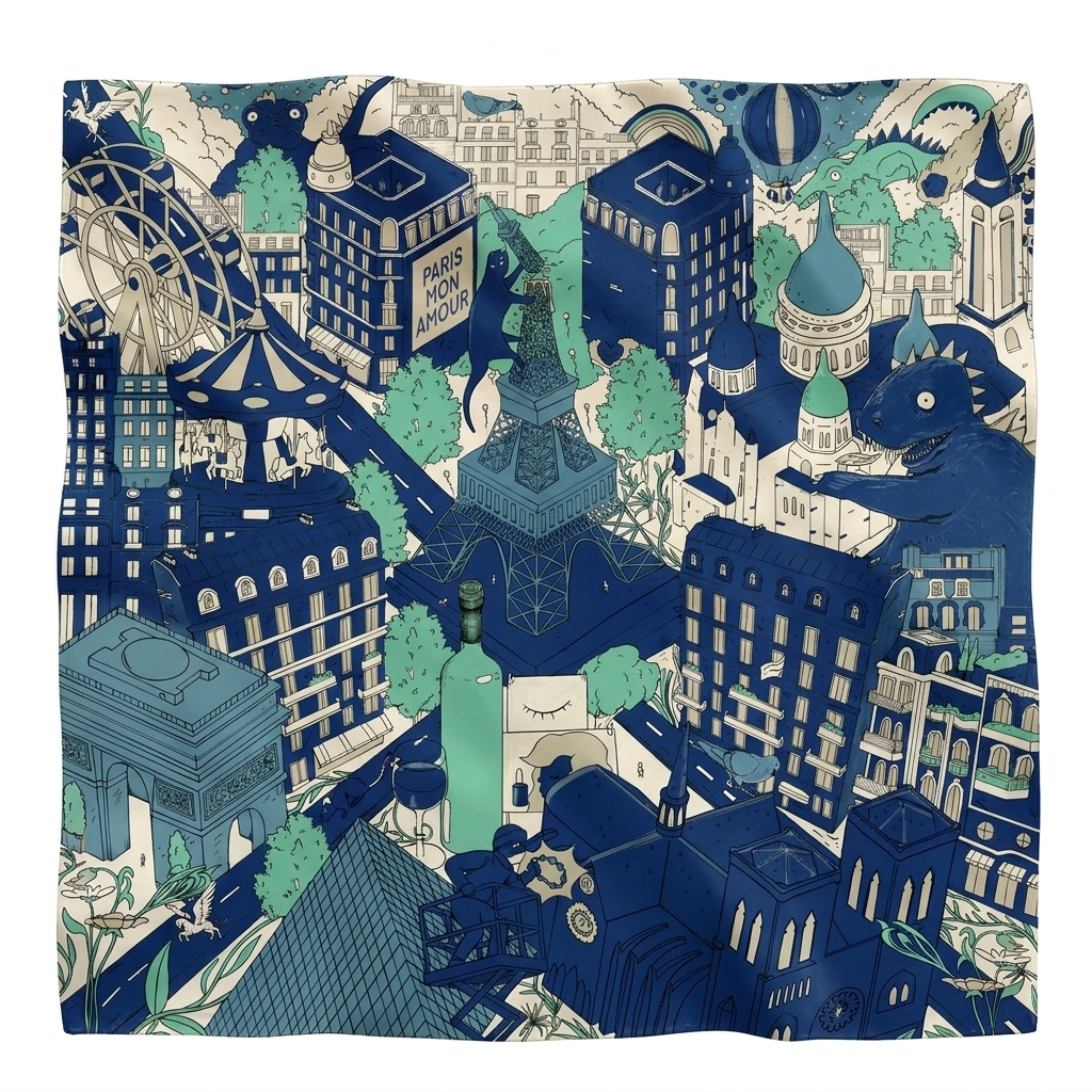 Seidenweiches Tuch - Metropolis of Dreams