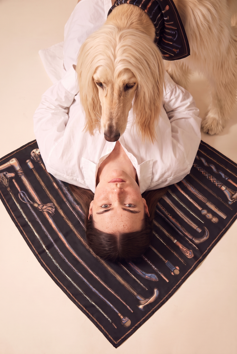 Seidentuch Le Club Canin - Black